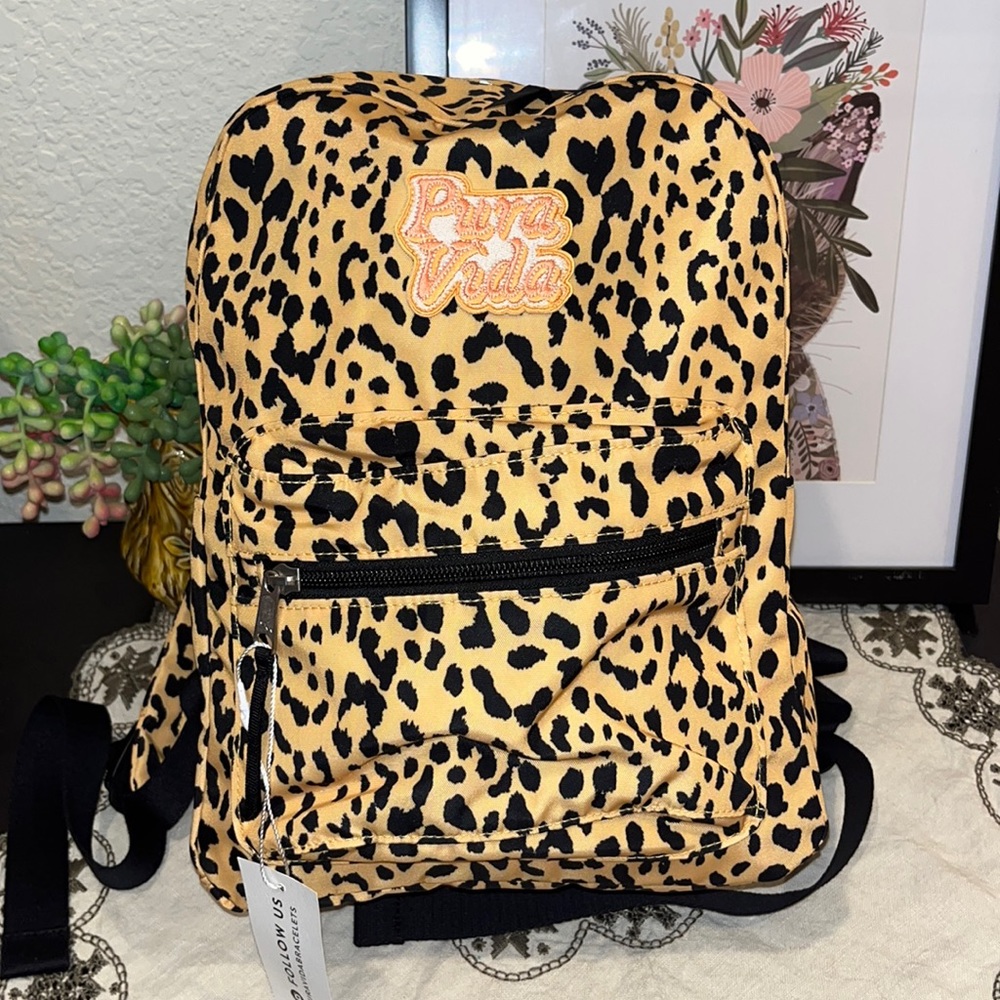 Leopard print mini backpack NWT